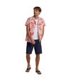 Animal Mens Will Floral Natural Shirt (Red)