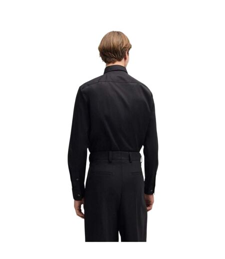 Mens Ermo Organic Cotton Shirt Black Hugo