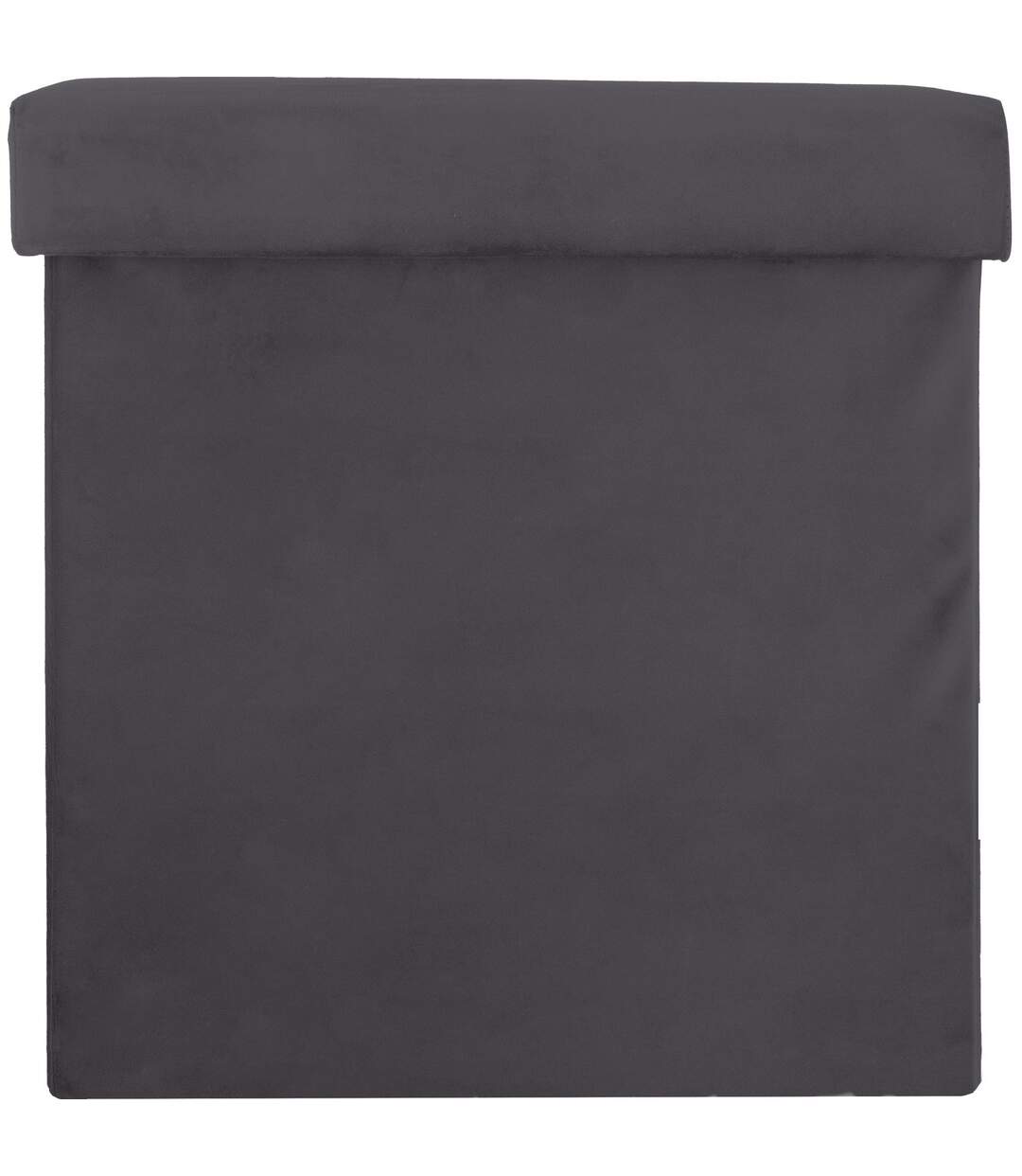 Pouf coffre pliable velours Tess - L. 38 x H. 38 cm-2