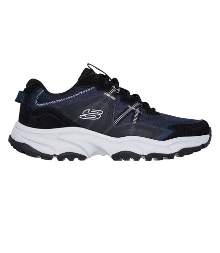 Mens Vigor At Richwood Leather Trainers Navy Grey Skechers