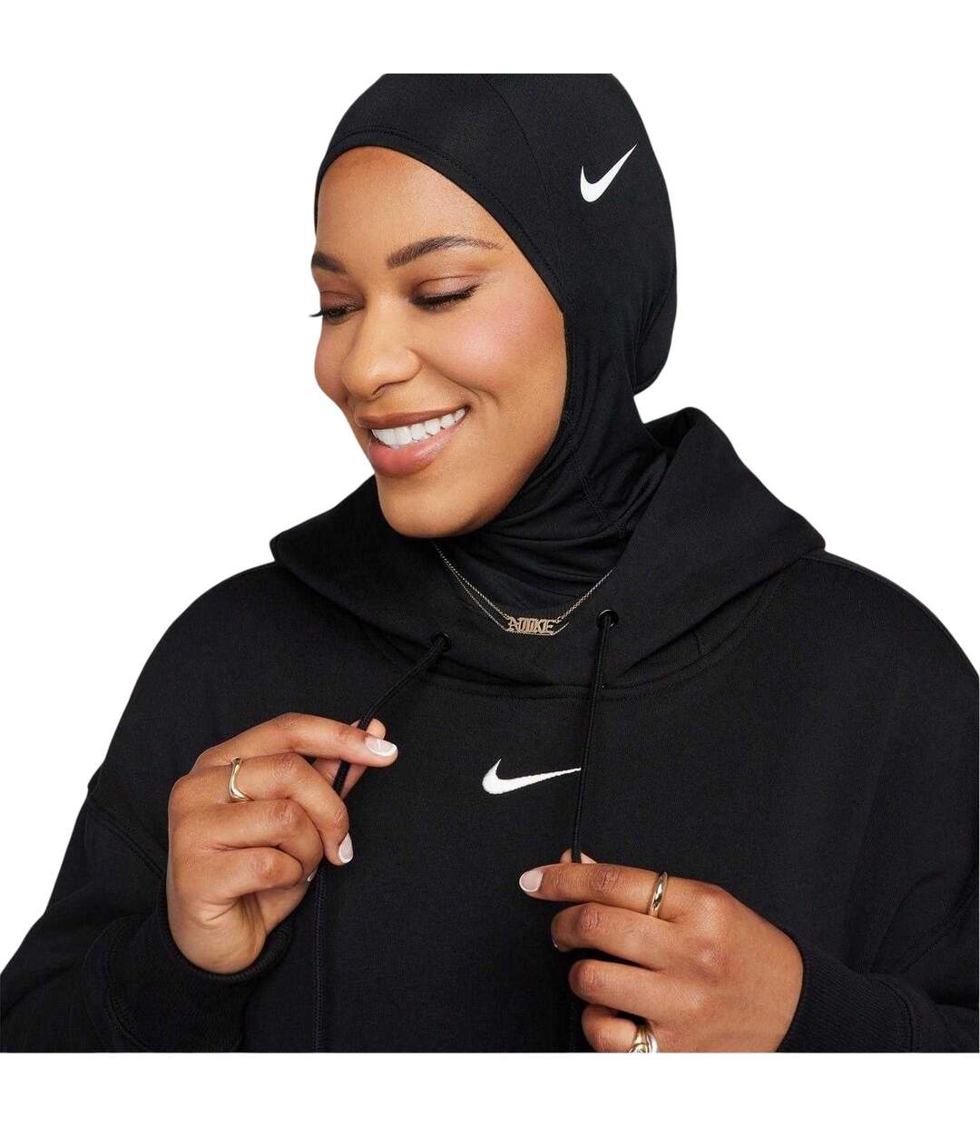 Sweat À Capuche Motif/style Phénix Femme Noir Blanc Nike-3