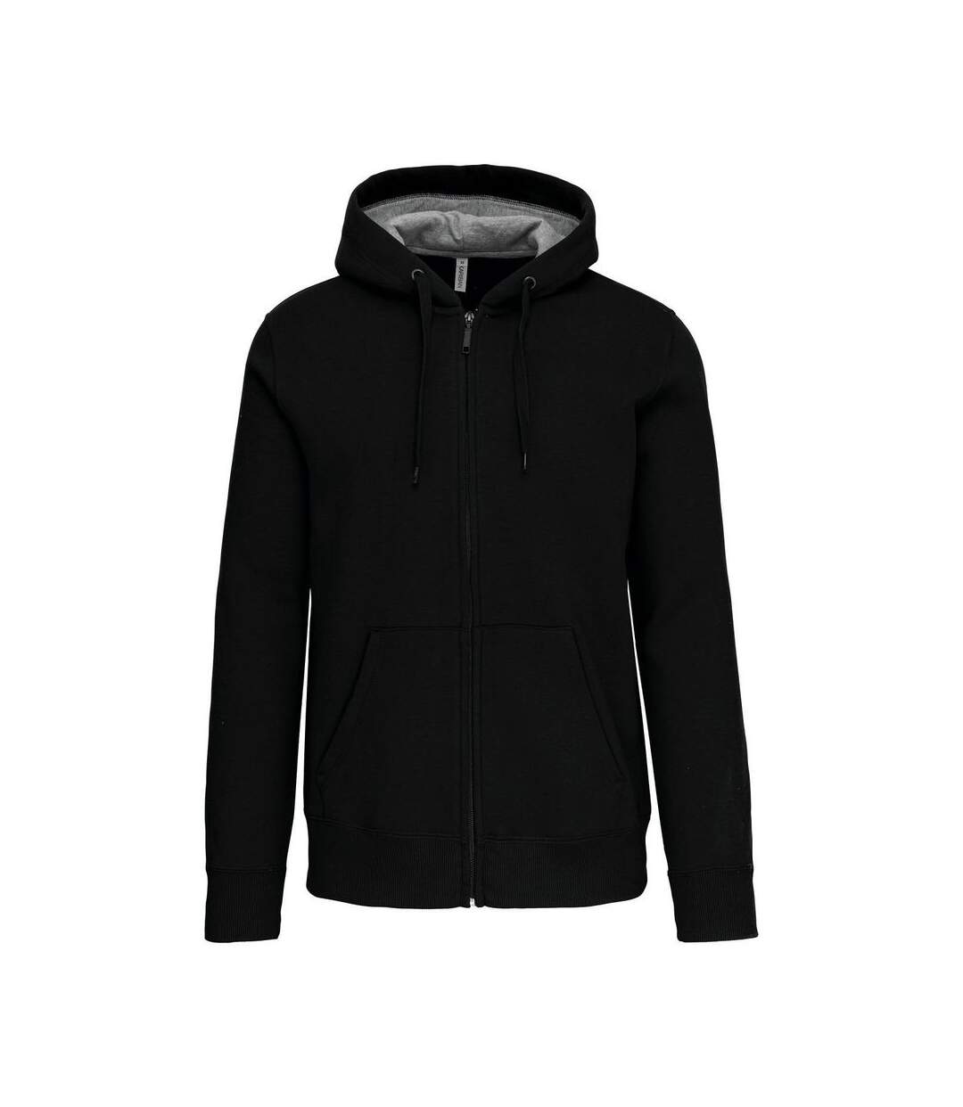 Veste zippée à capuche - Homme - K444 - noir-1