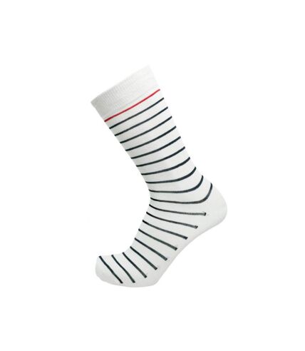 LES LIMOUSINES Chaussettes Homme Coton MARIN Blanc