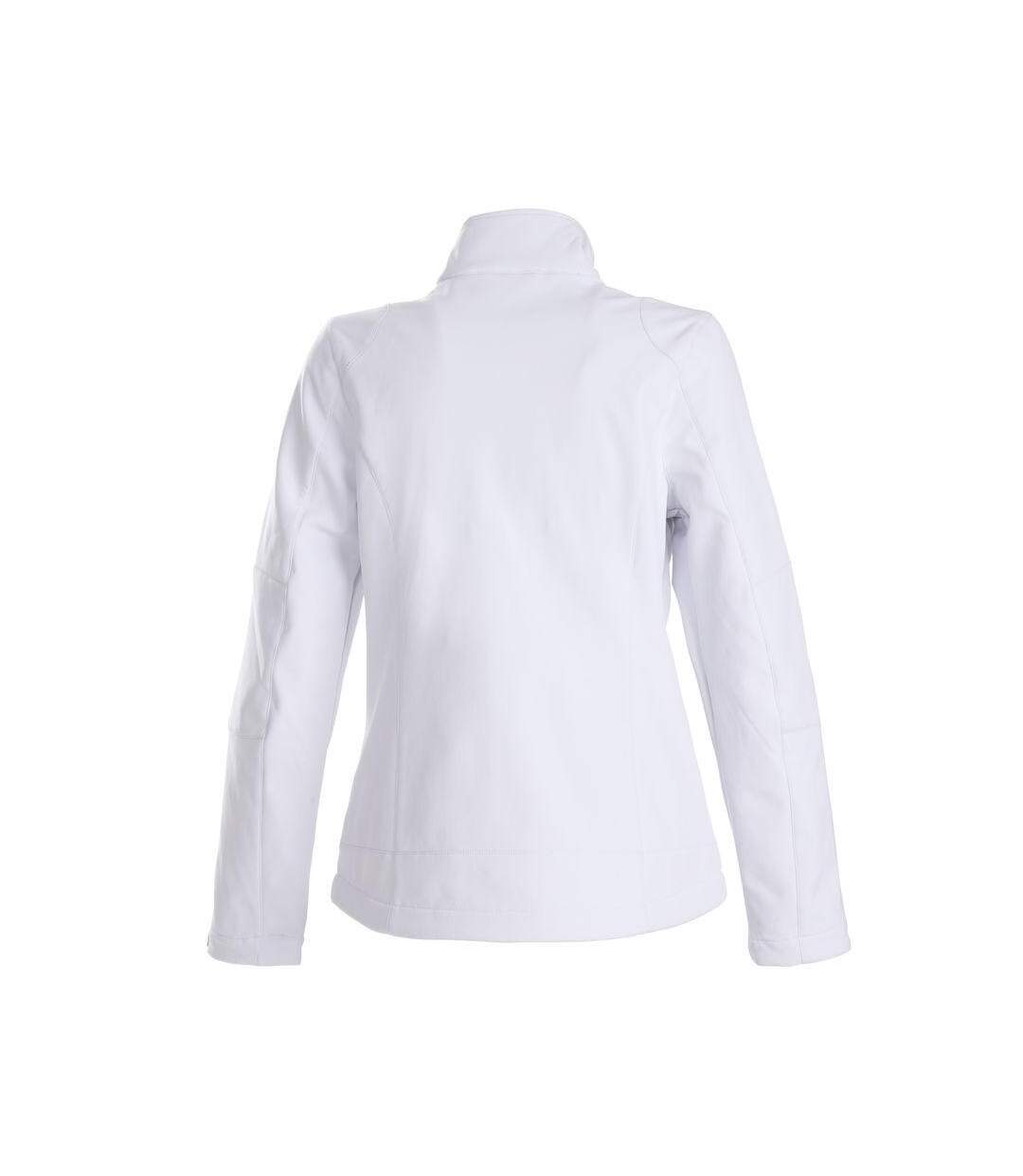 Womens/ladies Trial Soft Shell Jacket White Printer-2