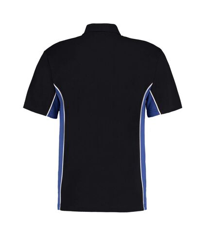 GAMEGEAR Mens Track Polycotton Pique Polo Shirt (Black/Royal Blue)