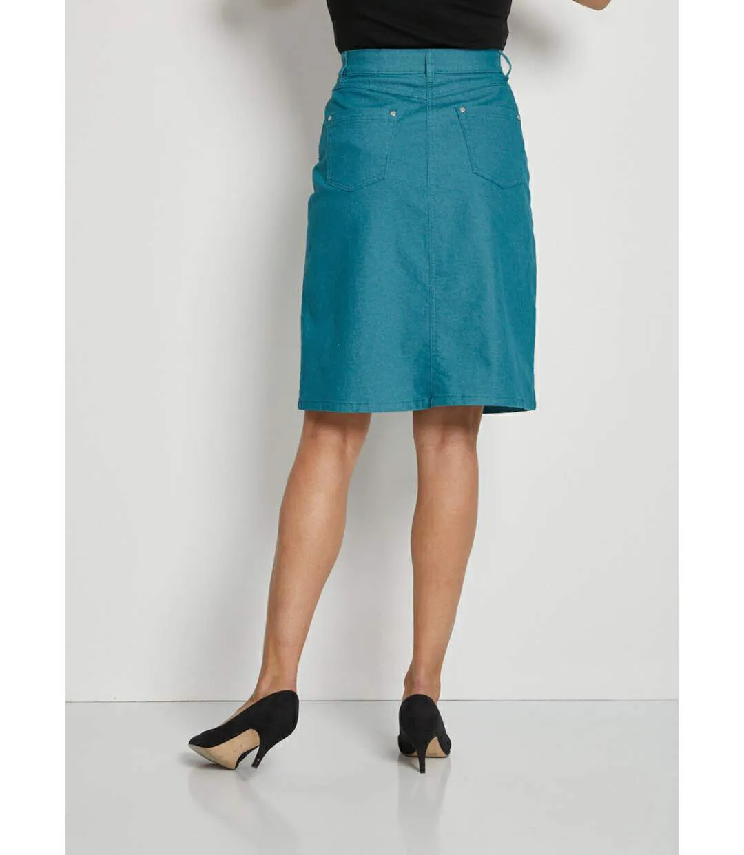 Jupe en jean couleur stretch-2