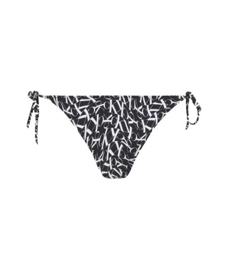 Bas De Maillot De Bain Motif/style Logo Répété Femme Noir Calvin Klein