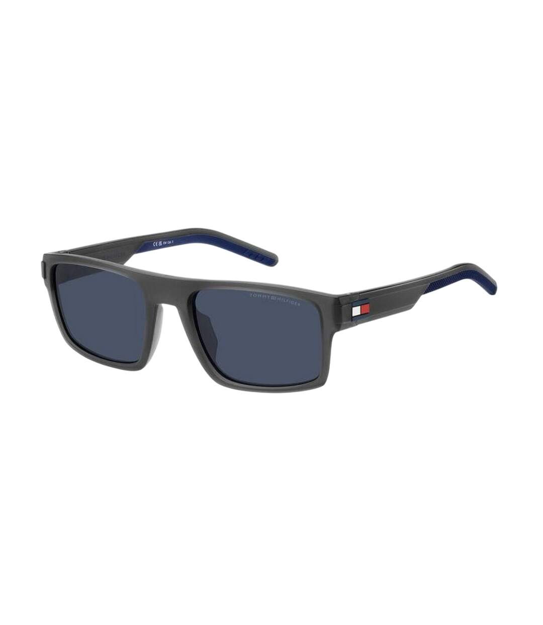 Lunettes De Soleil Motif/style Carré Homme Taille Unique Bleu Foncé Gris Tommy Hilfiger-2