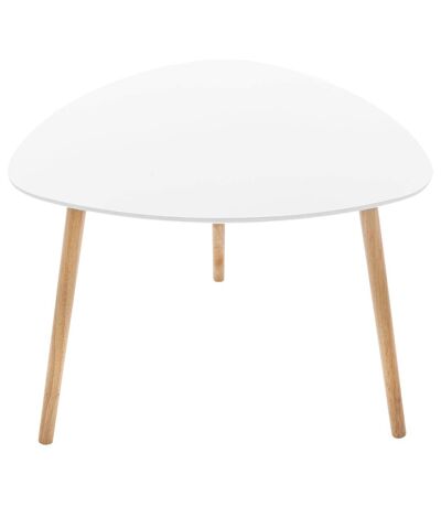 Table d'appoint design Mileo - Diam. 60 x H. 45 cm - Blanc