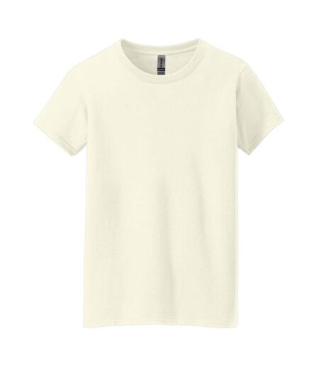 T-shirt Femme Blanc Cassé Gildan