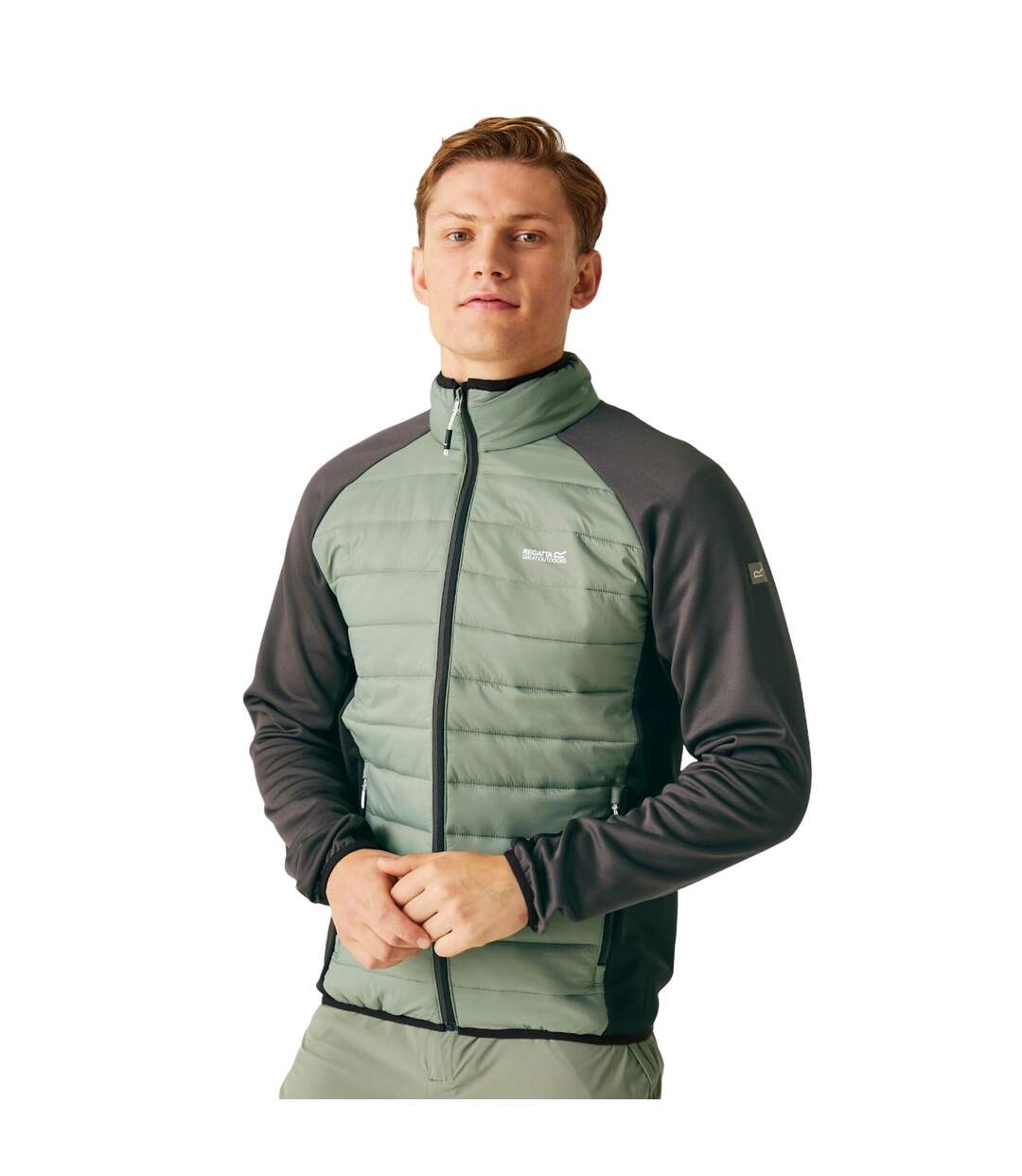 Veste Hybride Clumber Homme Vert Kaki Cendre Regatta-1