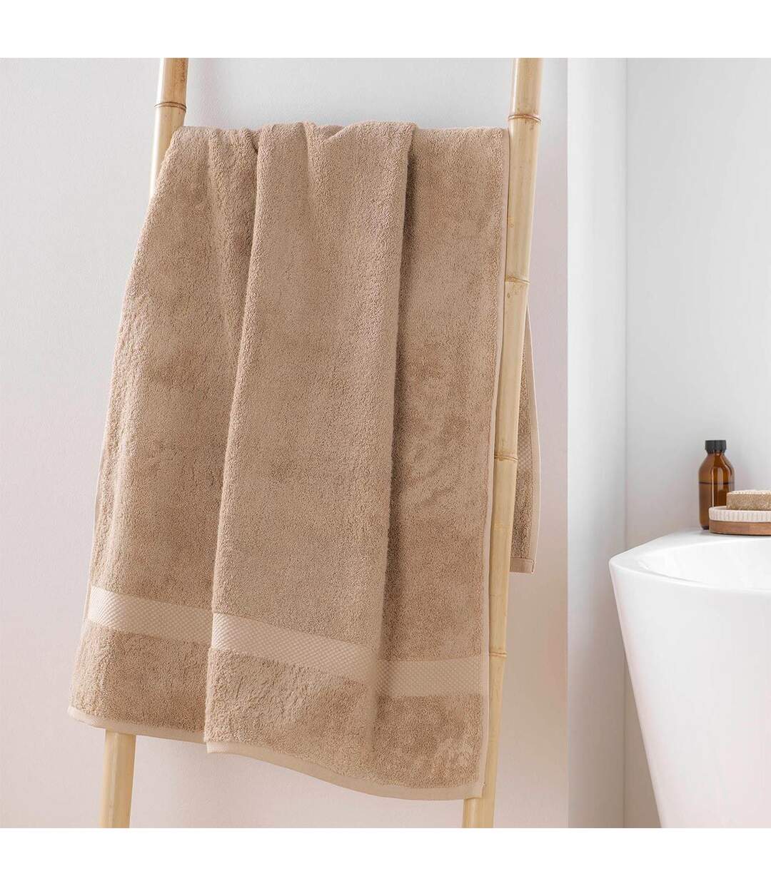 Drap de Douche Elegance 70x130cm Noisette-3