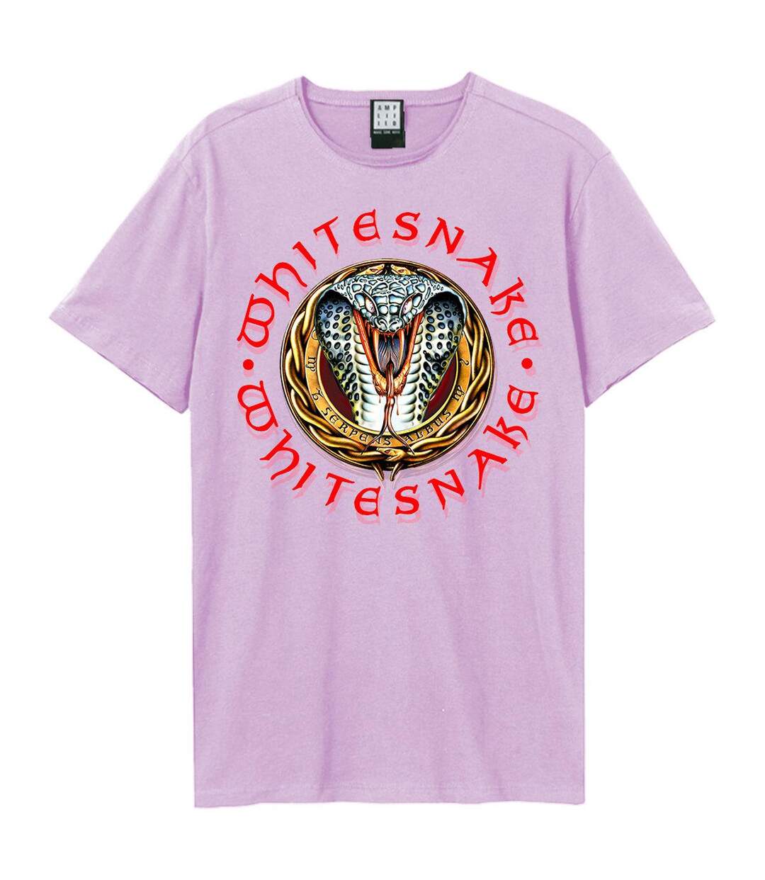 Unisex adult donnington snake t-shirt pink 182 Amplified