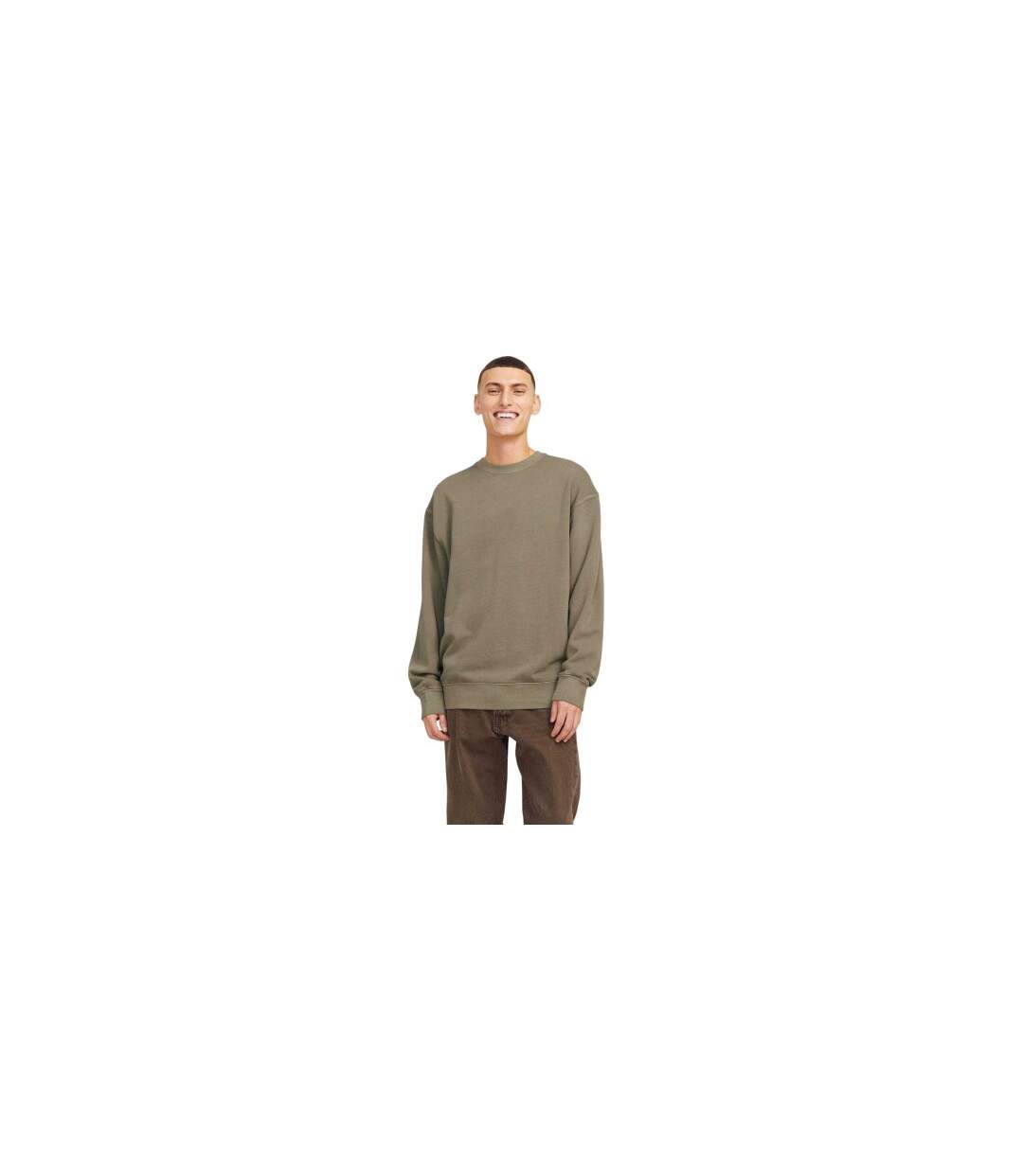 Unisex Adult Faded Drop Shoulder Sweatshirt Silver Sage Jack And Jones-1