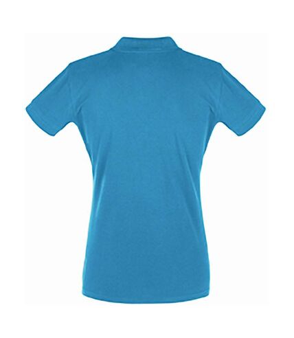 SOLS Womens/Ladies Perfect Pique Short Sleeve Polo Shirt (Aqua)