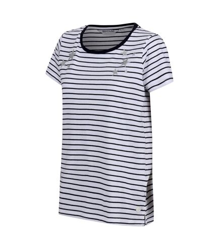 Regatta - T-shirt ODALIS - Femme (Blanc / Bleu marine) - UTRG9466