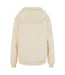 Womens/ladies Plain Fluffy Hoodie White Sand Build Your Brand-3