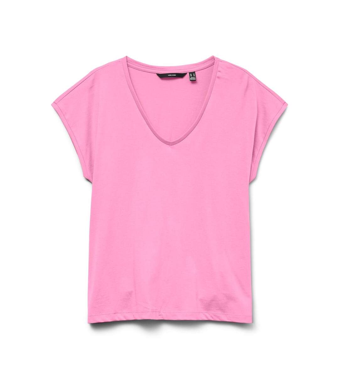 T-Shirt rose vif femme vero moda dubarry - l-1