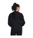 Womens/ladies Essential Drop Sleeve Full Zip Hoodie Black Under Armour-4