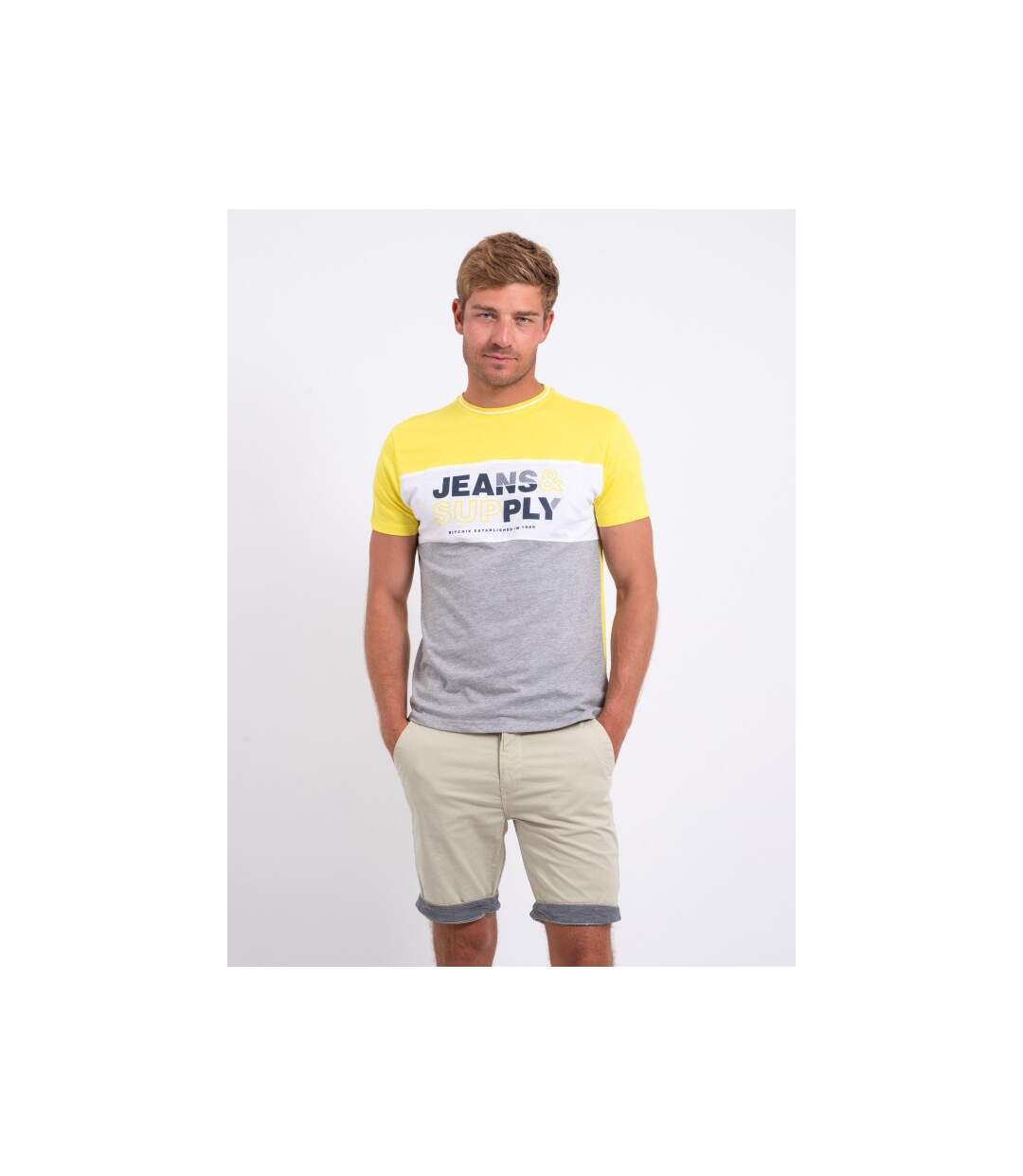 T-shirt col rond pur coton NABELO-1