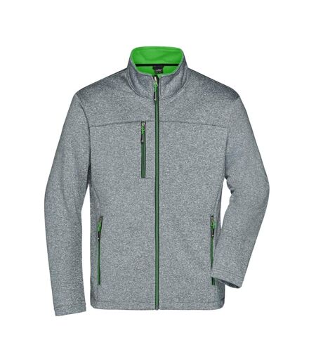 Veste Softshell Homme Vert Foncé Chiné James And Nicholson