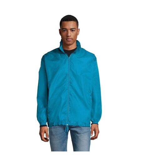 Unisex Adult Shift Windbreaker Aqua SOLS