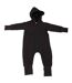 Grenouillère à capuche bébé unisexe noir Babybugz-1