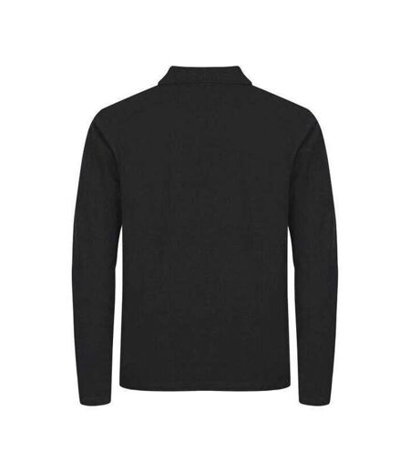 Polo Manches Longues Premium Homme Noir Clique