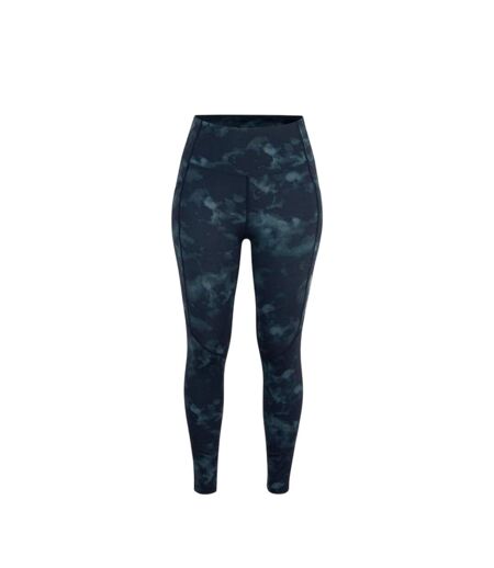 Womens/ladies Camouflage High Waist Leggings Stormy Grey LA Gear