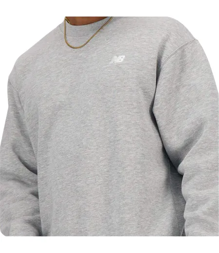 Mens Crew Neck Regular Sweatshirt Grey New Balance