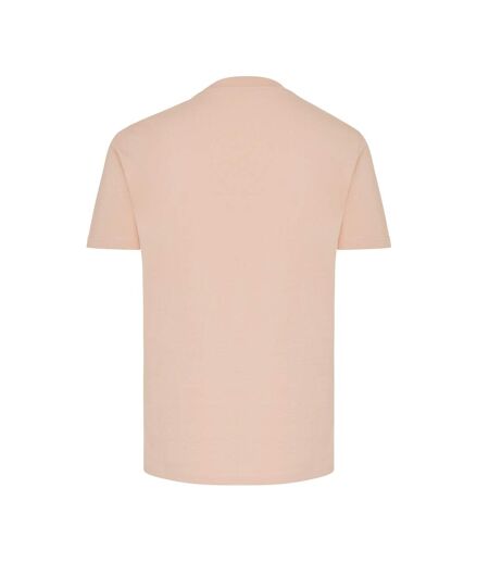 Unisex adult brett recycled cotton t-shirt peach nectar Iqoniq