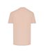 Unisex adult brett recycled cotton t-shirt peach nectar Iqoniq-2
