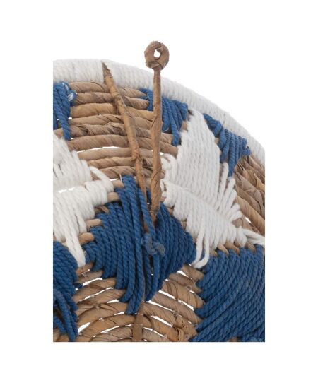 Lot de 3 Déco Murales Branche Bananier 76cm Bleu Foncé