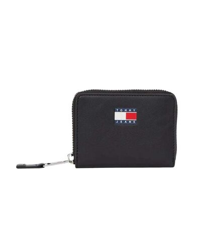 Portefeuille noir femme tommy hilfiger small - taille unique