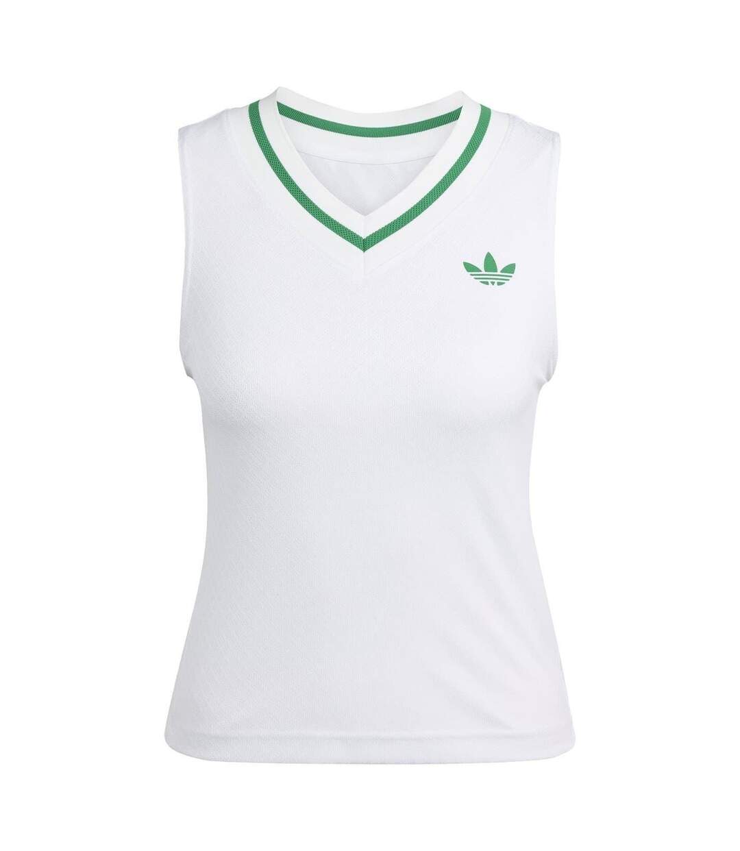 Womens/ladies Sleeveless Vest Top White Adidas-2