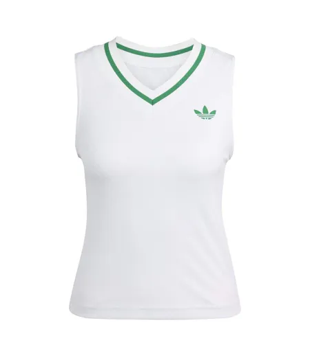 Womens/ladies Sleeveless Vest Top White Adidas