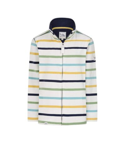 Womens/ladies Contrast Striped Jacket Green Lazy Jacks