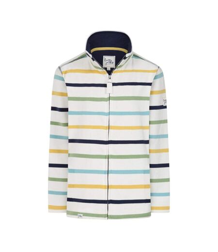 Womens/ladies Contrast Striped Jacket Green Lazy Jacks
