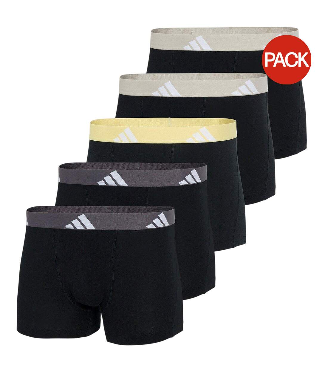 Lot De 5  Boxers Active Flex Homme Noir Adidas-2