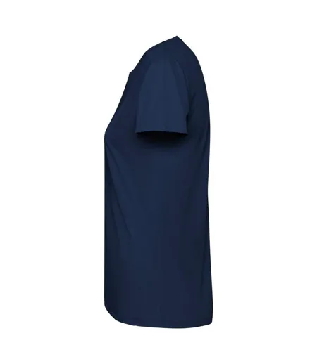 Womens/ladies Estoril Short-sleeved T-shirt Navy Blue Roly