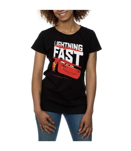 Disney - T-shirt CARS LIGHTNING FAST - Femme (Noir) - UTBI13604