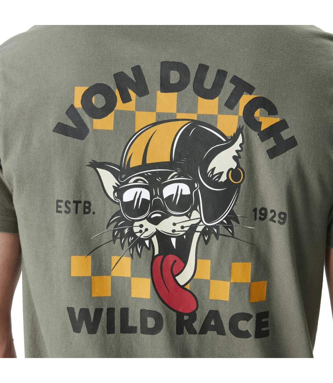 T-shirt homme col rond en jersey avec logo Cats Vondutch