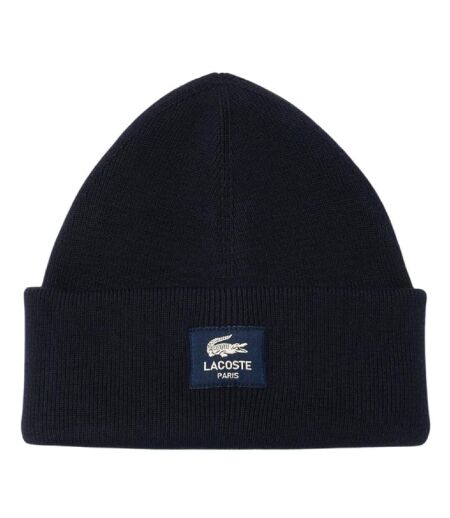 Bonnet Motif/style Écusson Noir Lacoste