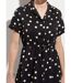 Robe chemisier à pois longue à ceinturer-3