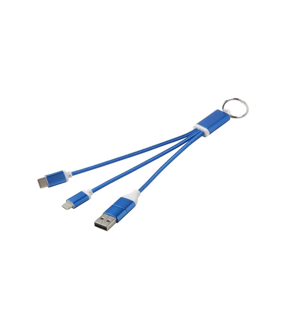 Porte-clés avec câble de recharge taille unique bleu roi Generic-2