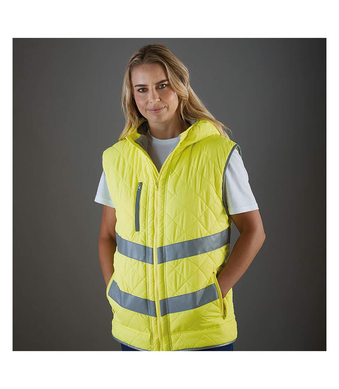 Yoko Gilet à capuche unisexe Hi Vis Kensington pour adultes (Jaune) - UTRW6286