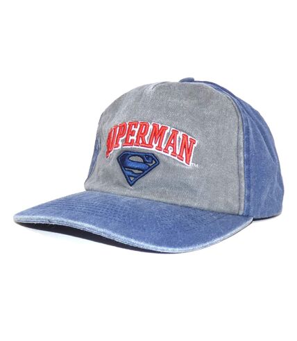 Superman Logo Baseball Cap (Gray/Blue) - UTHE528