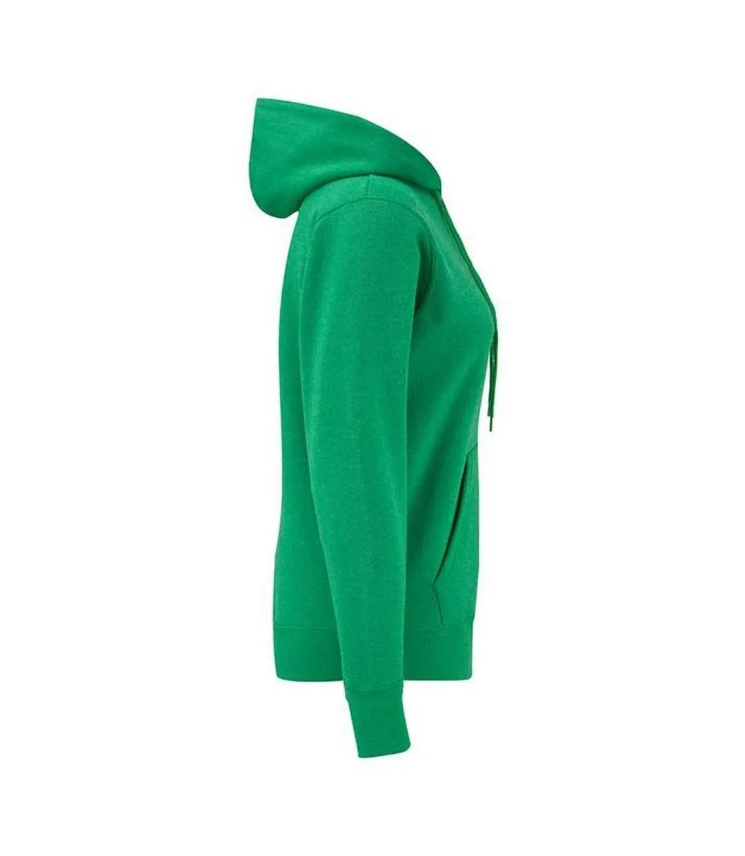 Sweat À Capuche Femme Vert Chiné Fruit Of The Loom-2