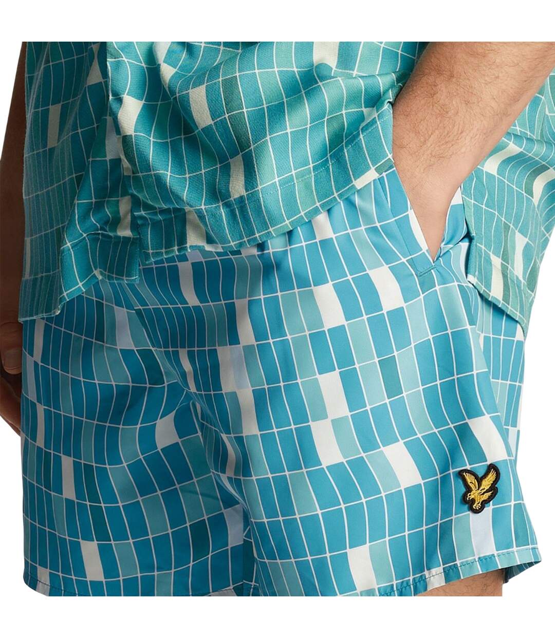 Short De Bain Motif Imprimé Piscine Homme Bleu Lyle & Scott-4