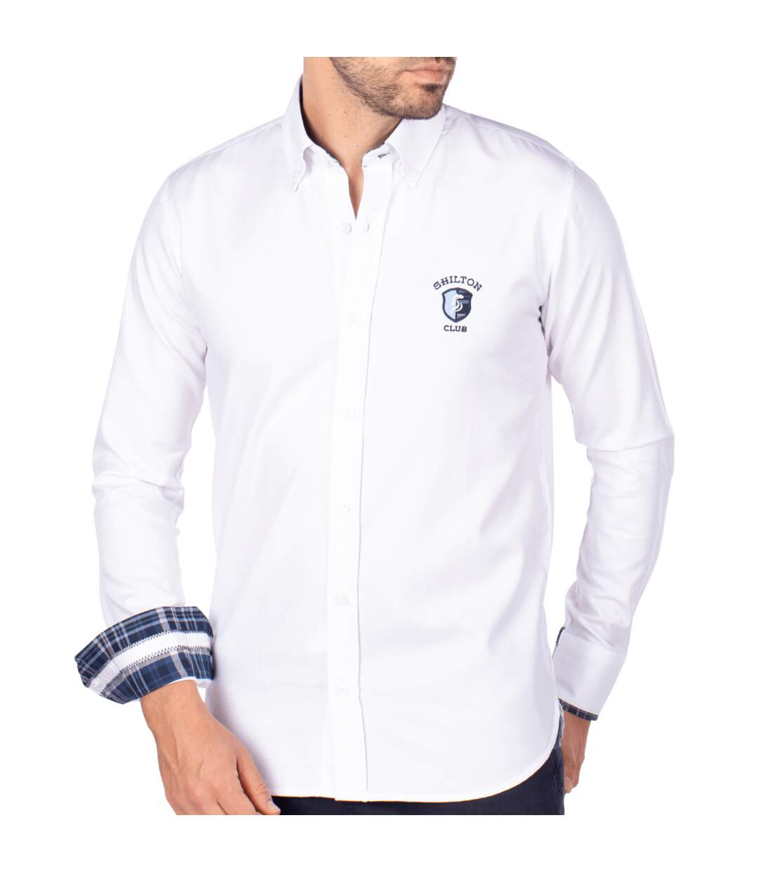 Chemise unie écusson